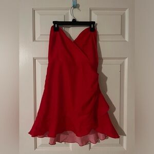 MORE TO COME red dress with pink hearts